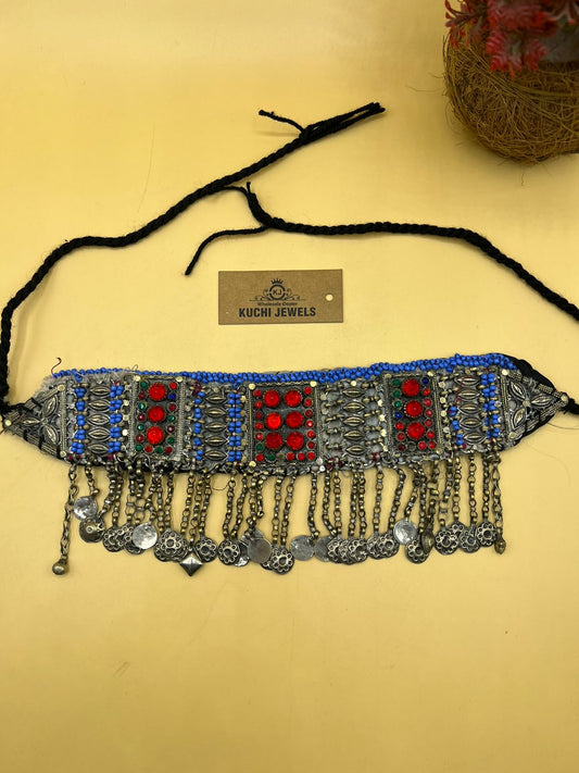 Vintage Old Colorful Afghani Choker