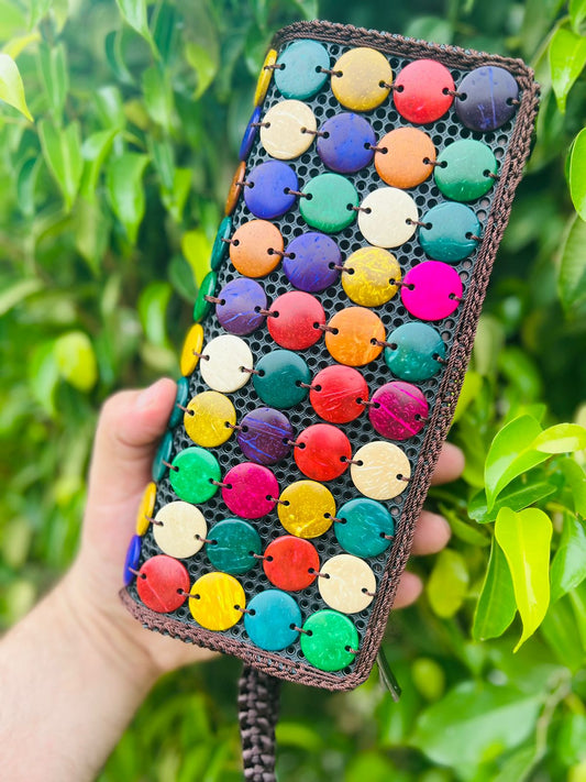 Handmade Wooden Beads Wallet Large