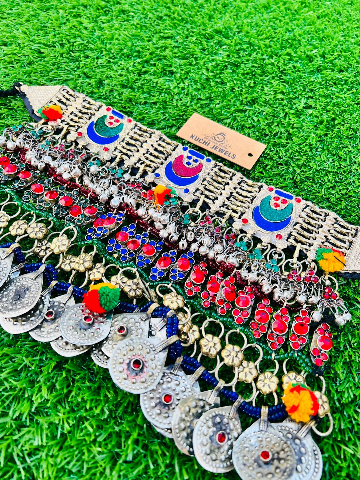 Boho Gypsy Style Kuchi Choker With Unique Beads