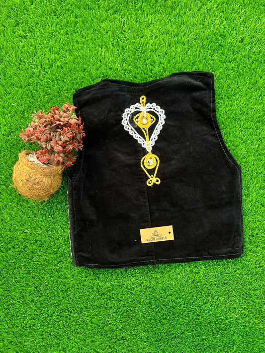 Afghani Charma Velvet Kids Vest