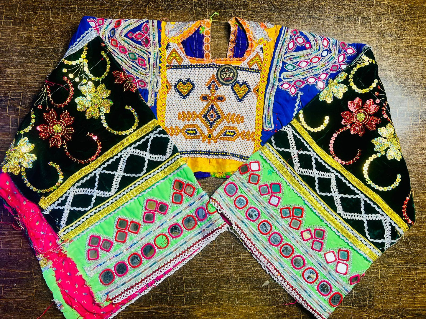 Afghan Vintage Handmade Neckline With Sleeves new