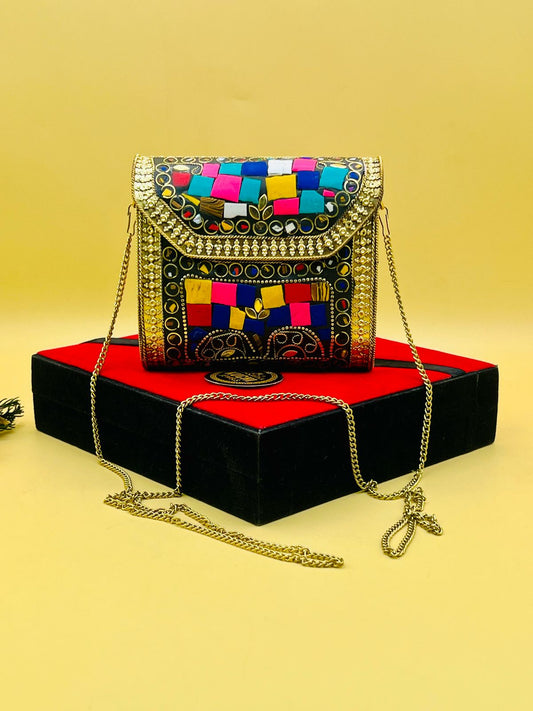 Medium Mosaic Golden Multi Metal Bag