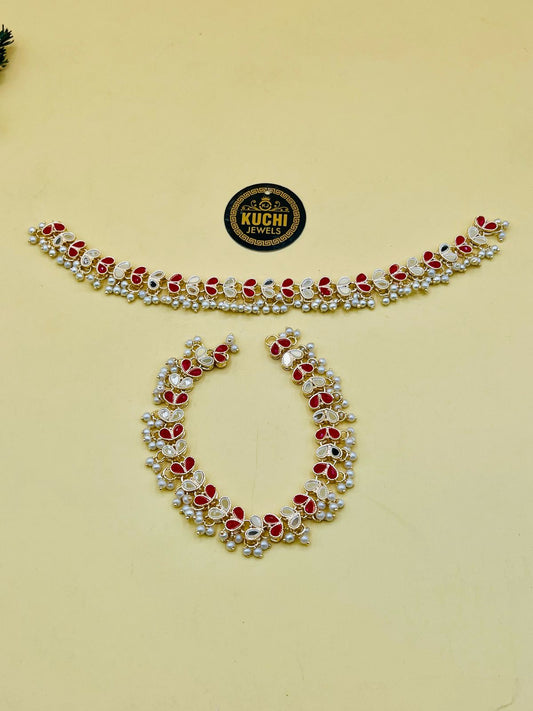 Multi Mirror Color Anklet Pair