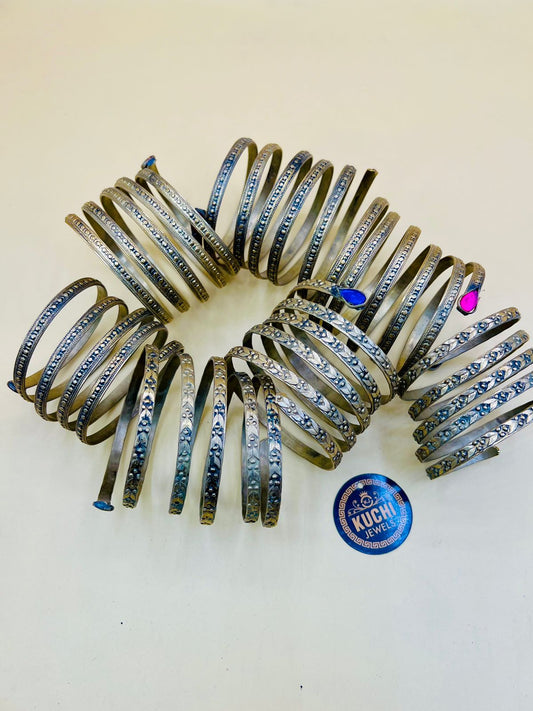 Dull Gold Circle Afghani Bracelet