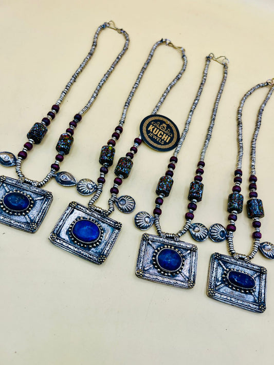 Lapiz Stone Vintage Necklace