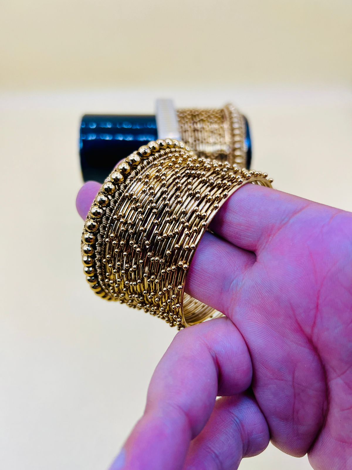 Bajra Style Metal Bangles Set