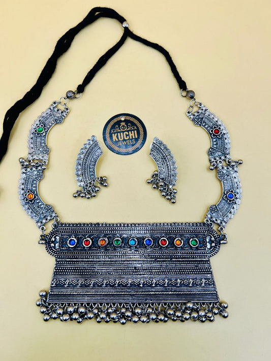 Indian Oxidized Metal Necklace