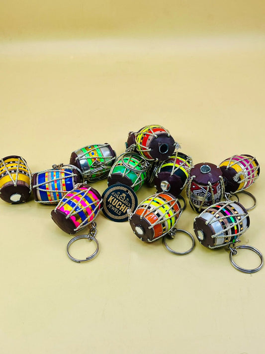 Multi Color Dholki Key Chain