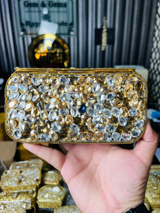 Hand Carry Kundan Work Clutch For Wedding 7-Hani