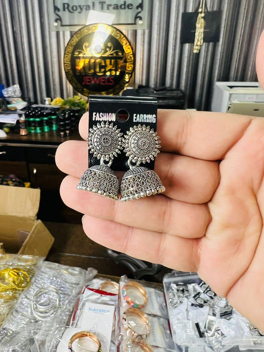 Small Jumki Oxidized Earrings