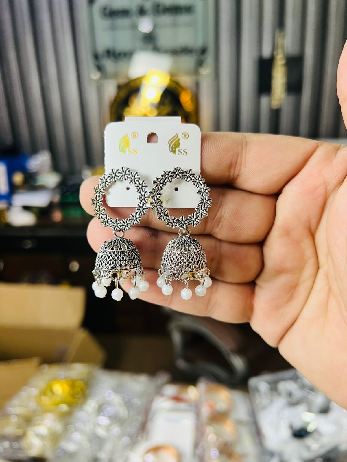 Small Jumki Indian Earrings