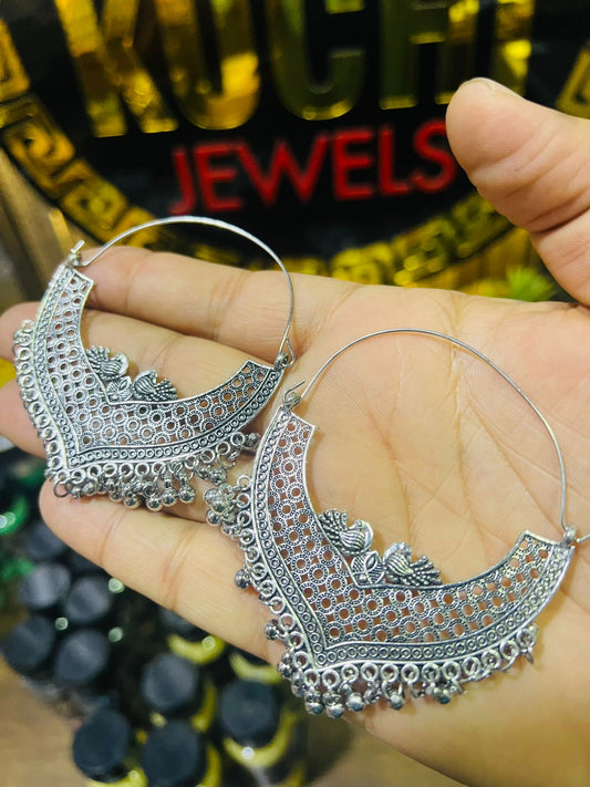 Pan Pat Oxidized Light Weight Earrings