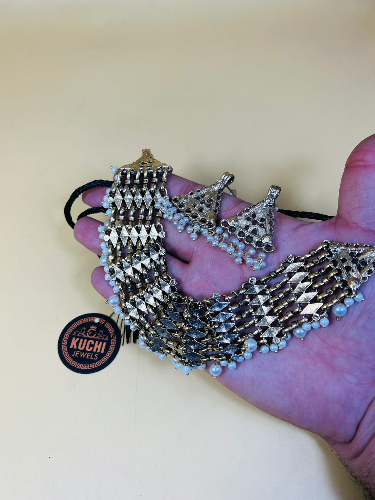 Afghani Golden Smart Choker Set