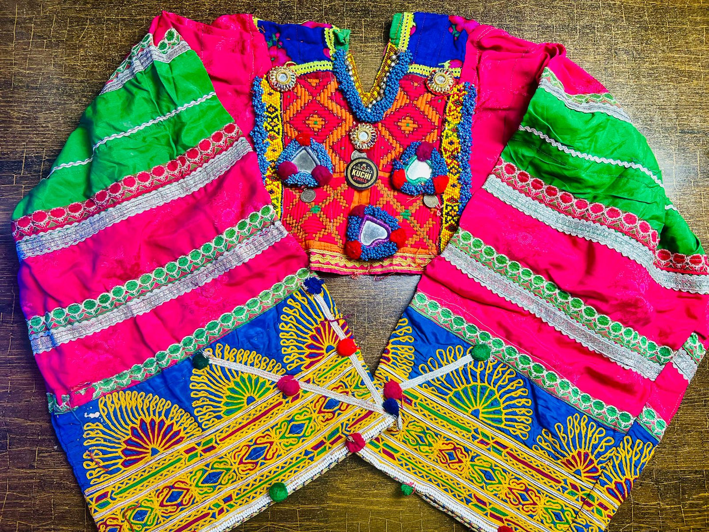 Afghan Vintage Handmade Neckline With Sleeves