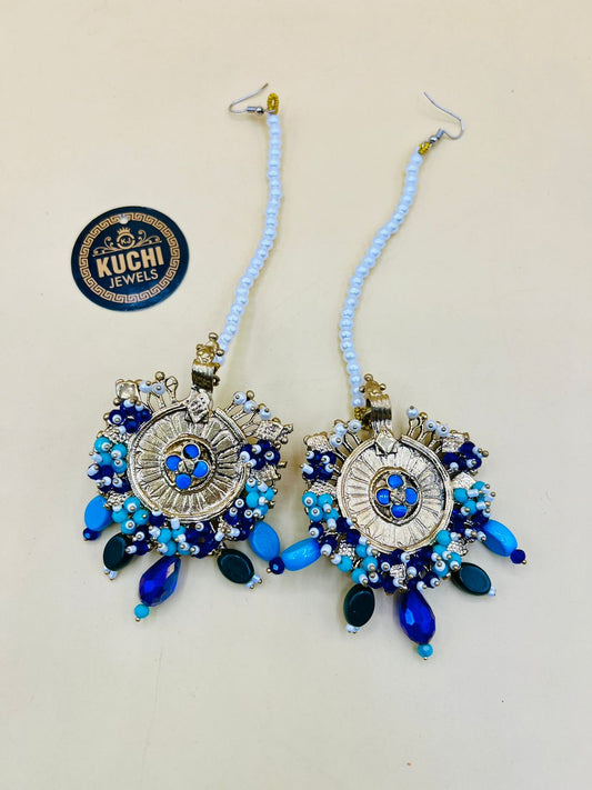 Golden Multi Pearls Earrings With Sahar