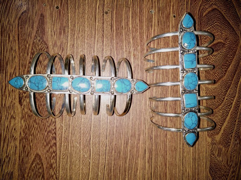 Multi Scorpion Coral Tribal Cuff
