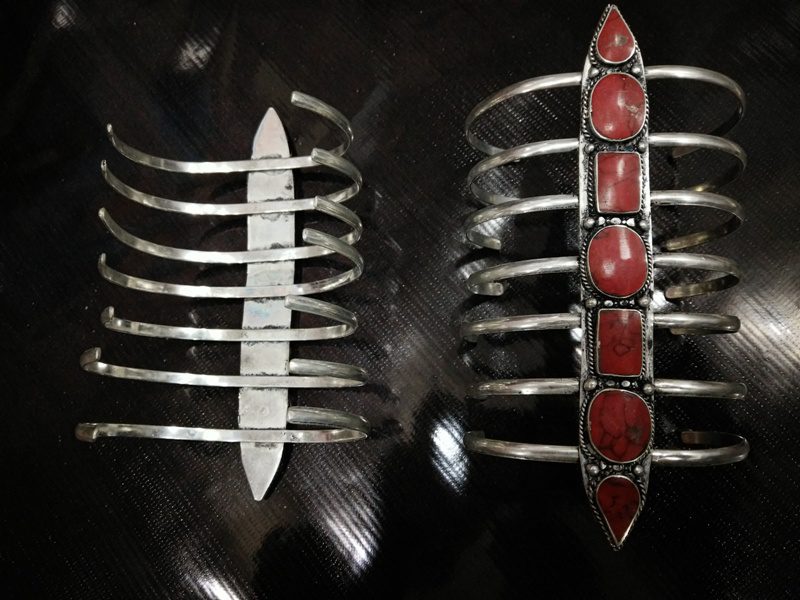 Multi Scorpion Coral Tribal Cuff