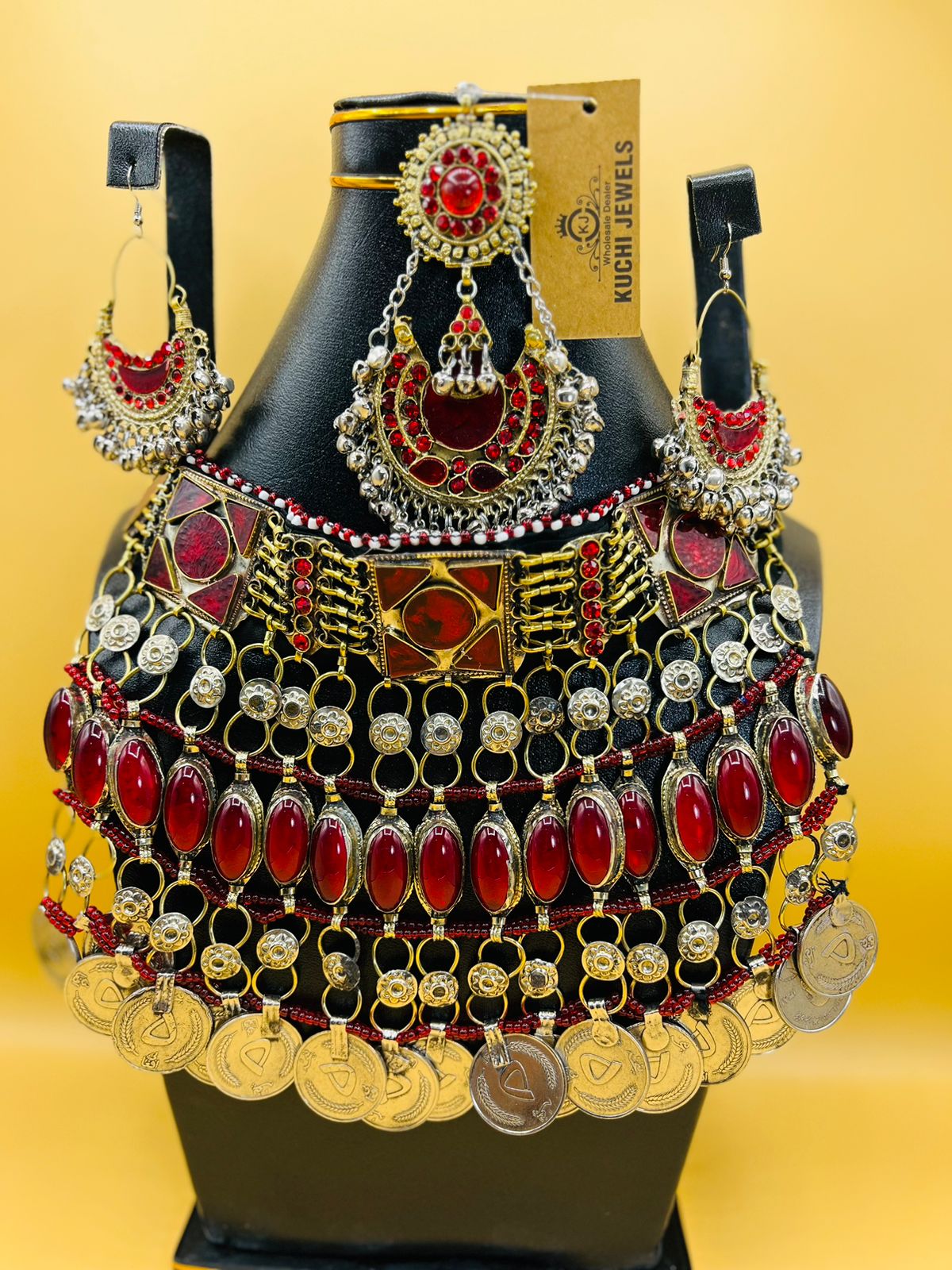 Bohemian Afghani Choker Set With Tikka