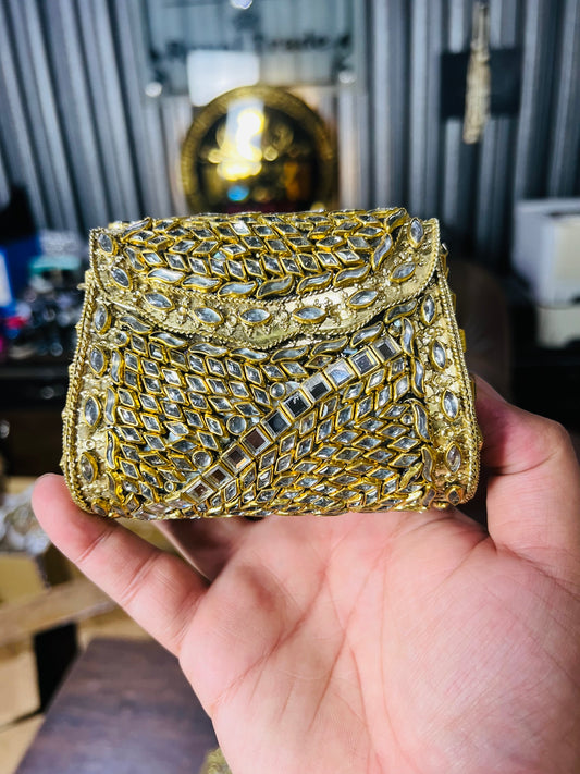 Pure Kundan Handmade Metal Bag BB-P91