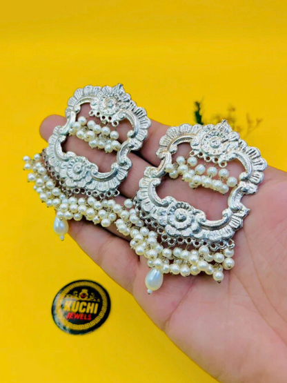 Ranjana Funkari Pearl Earrings