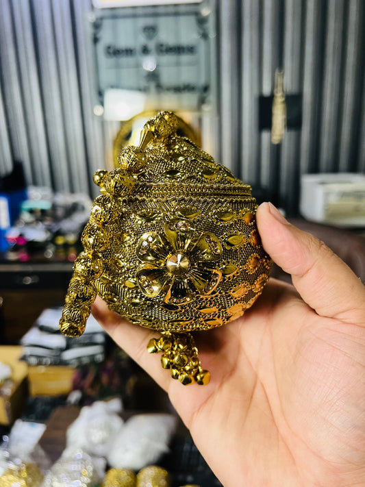 Heer Collection Beautiful Potli Golden Bag-2