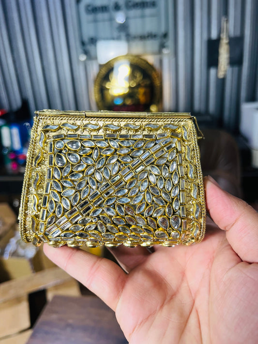 Pure Kundan Handmade Metal Bag BB-P95