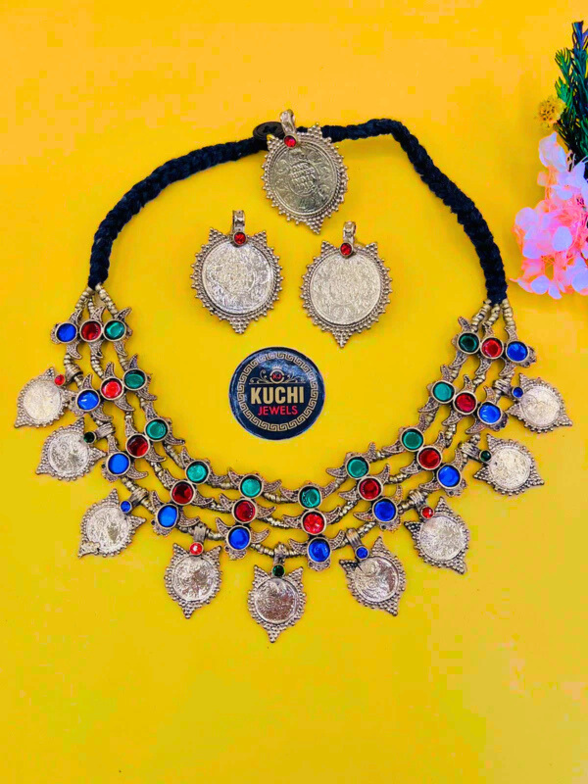 Multi Color Three Layer Choker Set