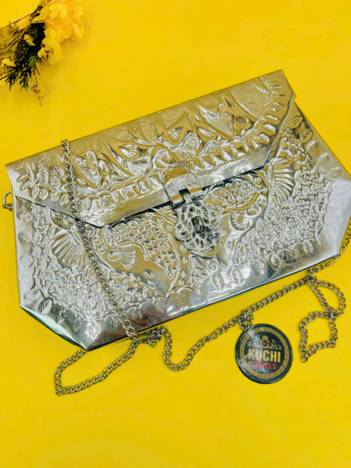 Metal Handmade Silver Bag for Women