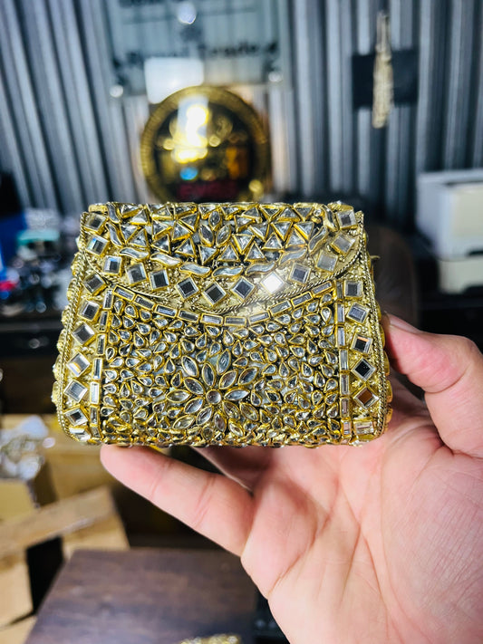 Pure Kundan Handmade Metal Bag BB-P93