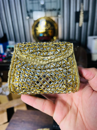 Pure Kundan Handmade Metal Bag BB-P95