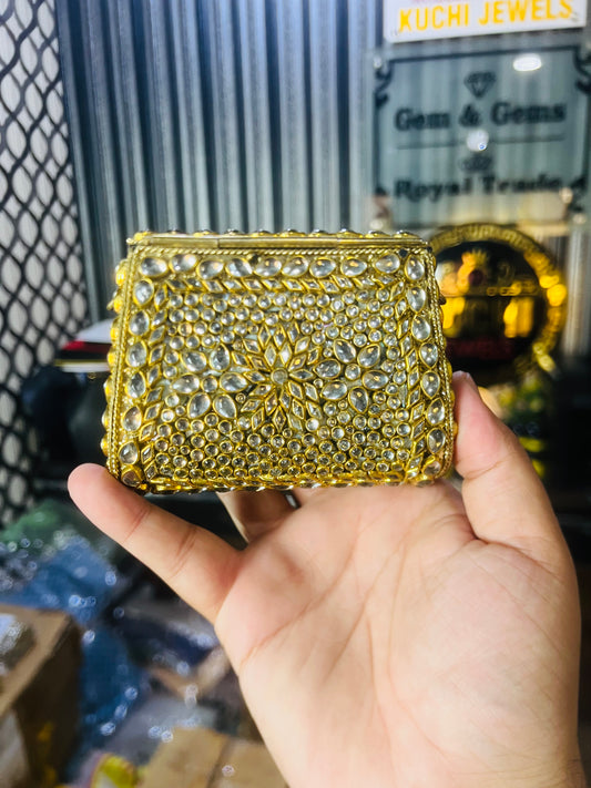 Pure Kundan Shahi Handmade Metal Bag BB-S18