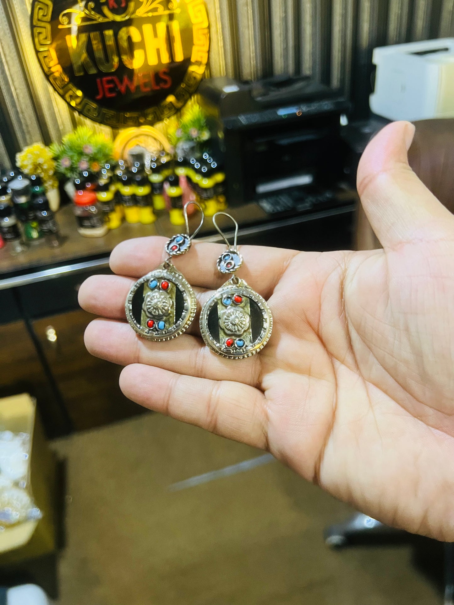 Turkman Trendy Round Stylish Earrings