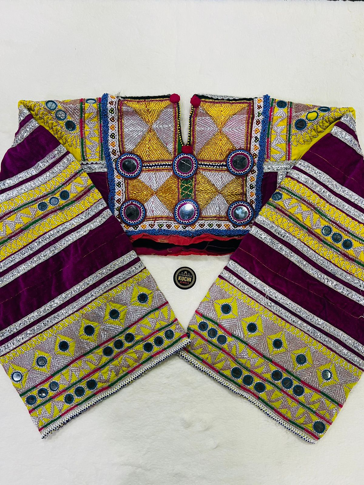 Afghan Vintage Handmade Neckline With Sleeves 2