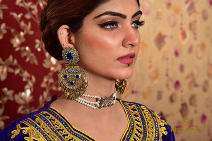 Afghani Bridal Golden Ear Ring