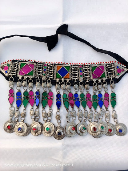 Afghani Kuchi Round Button Choker Set