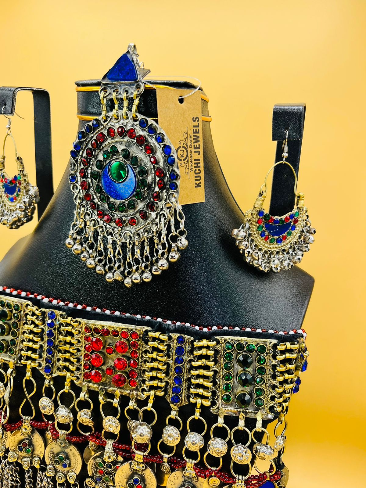 Afghani Cultural Hanging Bells Choker Set