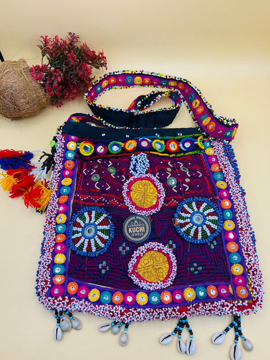 Afghani Handmade Bag With Unique Medallions