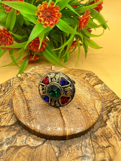 Afghani Multi Color Nagina Ring