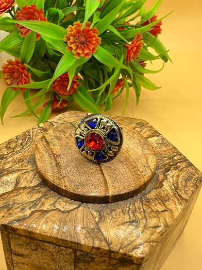 Afghani Multi Color Nagina Ring