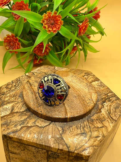 Afghani Multi Color Nagina Ring