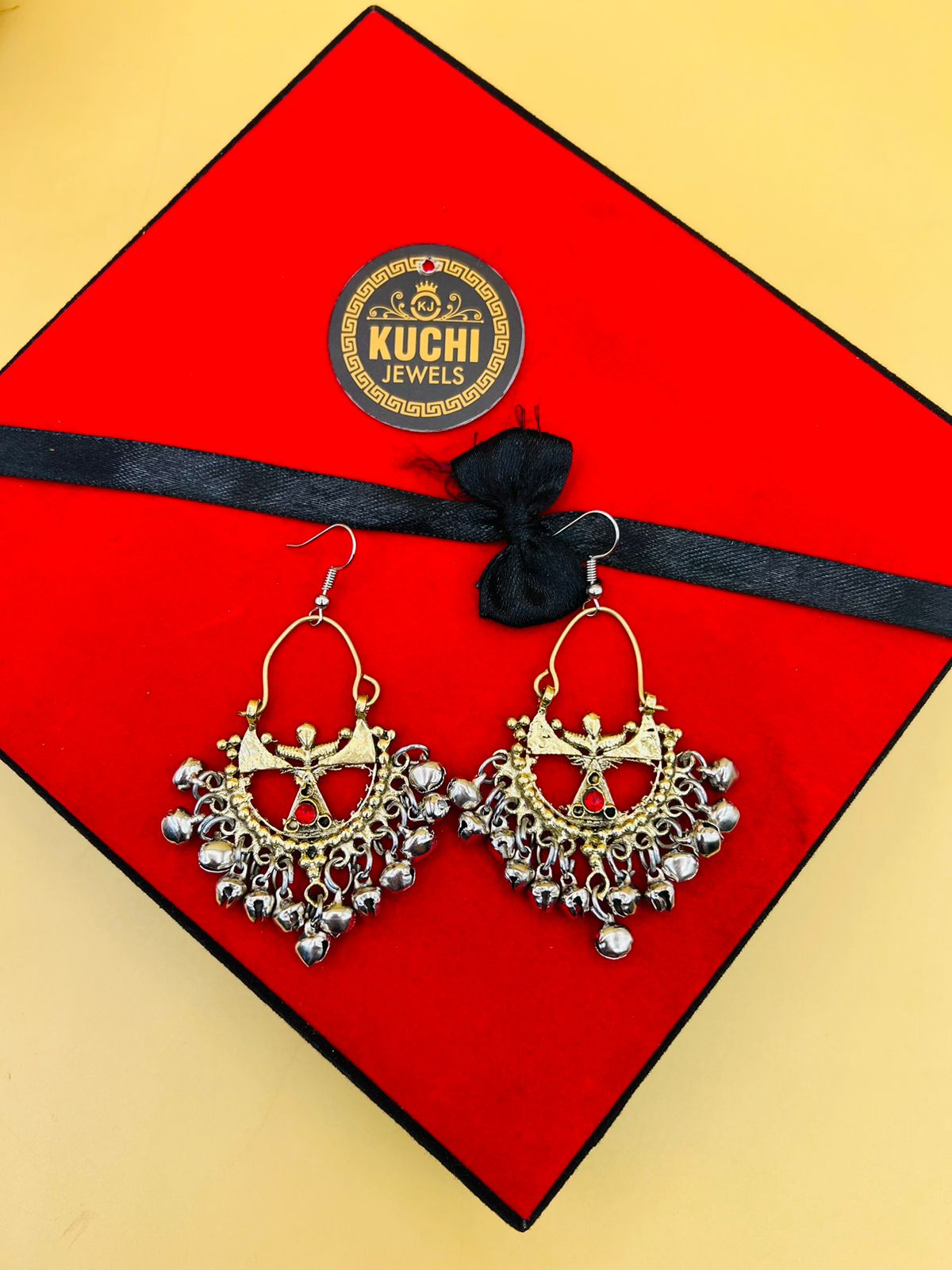 Antique Style Golden Earrings