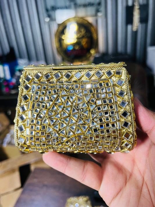 Pure Kundan Handmade Metal Bag BB-P93