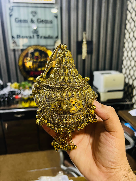 Heer Collection Beautiful Potli Golden Hand Bag-Hani-3