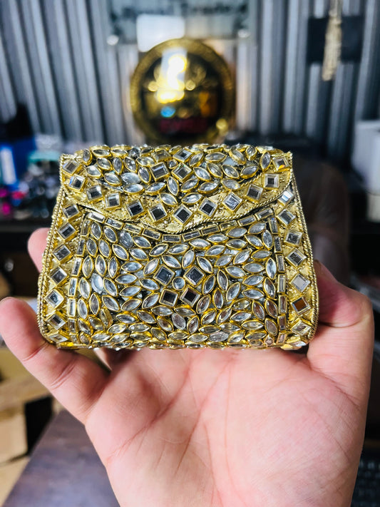 Pure Kundan Handmade Metal Bag BB-P90