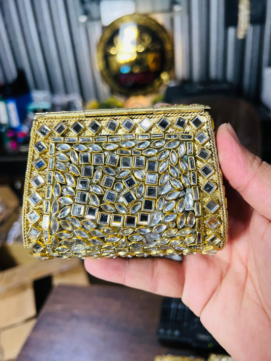 Pure Kundan Handmade Metal Bag BB-P90