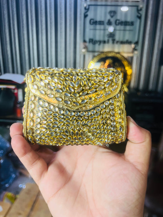Pure Kundan Shahi Handmade Metal Bag BB-S9