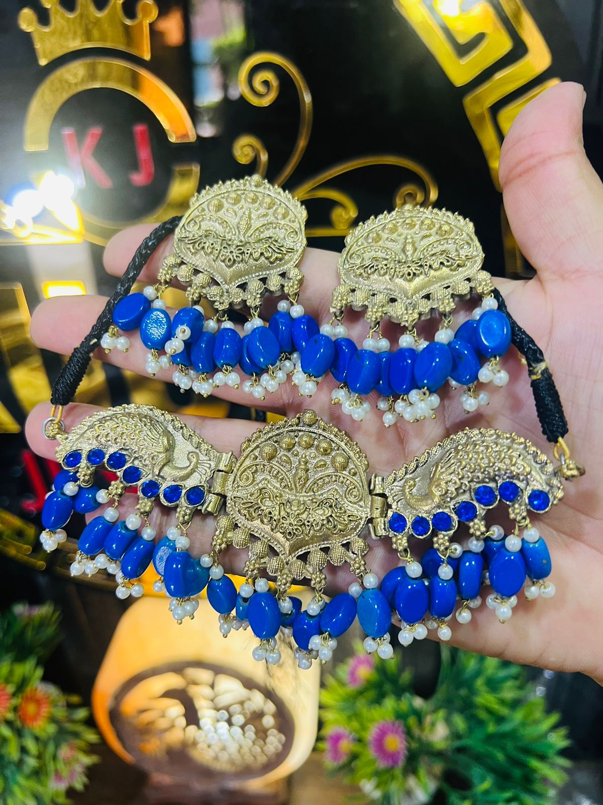 Double Peacock Rajistani Choker Set