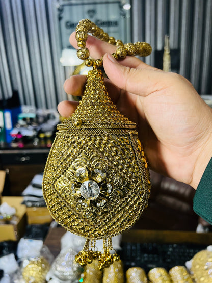 Heer Collection Beautiful Potli Golden Bag-1