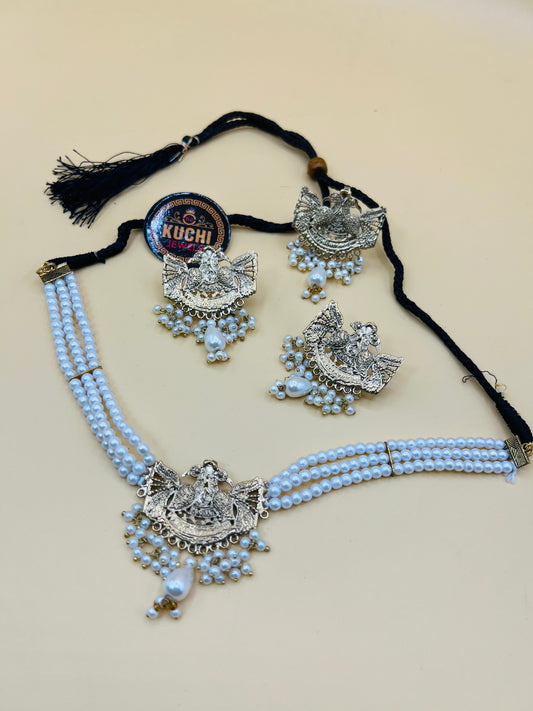 Golden Bird Pair Necklace Set
