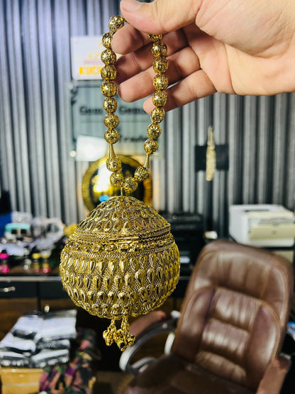 Heer Collection Beautiful Potli Golden Bag-6